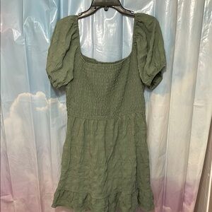 Lily Rose Green Puff Sleeve Dress